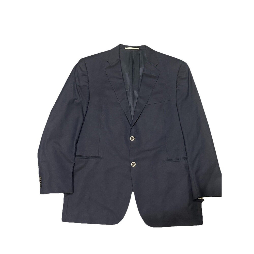 Burberry Men's Super 150s & Cashmere Jacket Blazer Coat Size‎ Large Navy Blue